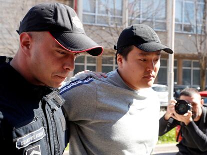 El surcoreano Do Kwon, creador de Terraluna, arrestado en Podgorica (Montenegro), el pasado 24 de marzo.