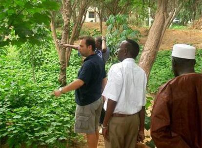 Maurizio Spagnoli, en las tierras senegalesas donde se cultiva el fruto del que se obtiene el ecodiesel.