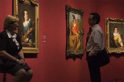 Vista de la exposición de Jean-Honoré Fragonard en Barcelona.