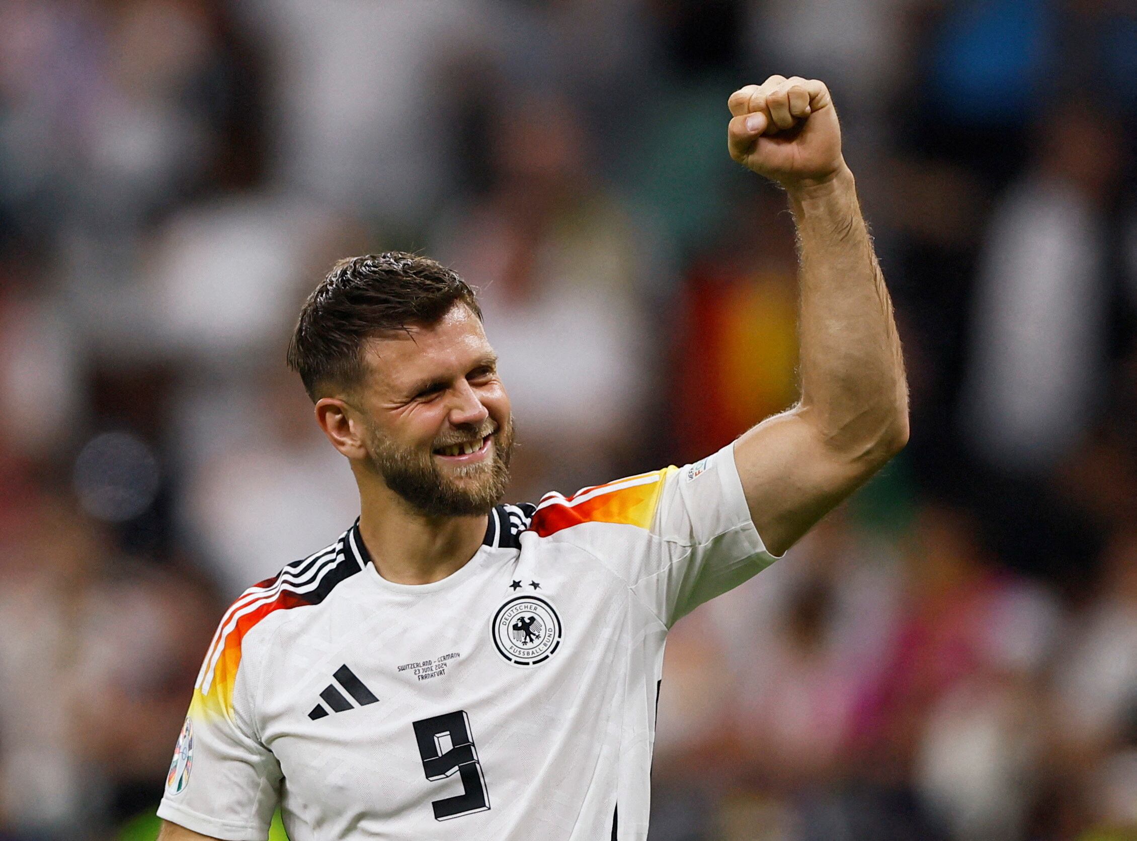 Niclas Füllkrug, tras marcar el gol del empate ante Suiza. 