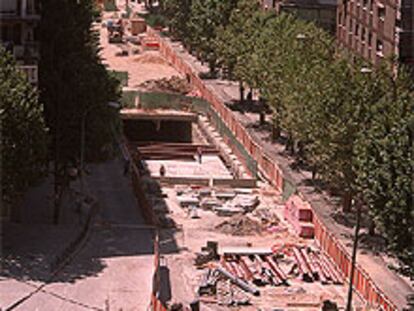 Obras en Sanat María de la Cabeza, Madrid, agosto 2002.