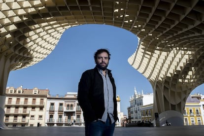 Dani de Morón, la pasada semana en la plaza Metropol Parasol (Sevilla).