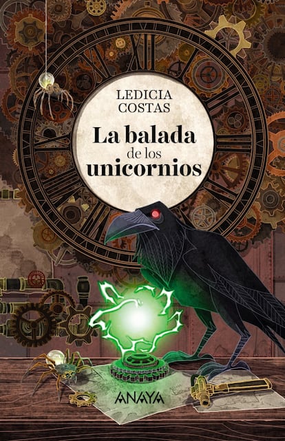 Lectores (a partir de 14 años). Un fascinante muestrario de inventos, el Londres victoriano de Jack el Destripador, toques de steampunk, magia, cuervos, unicornios… Este libro lo tiene todo para convertirse en el favorito de los lectores aficionados a la fantasía y la ciencia-ficción. La protagonista, Agata McLeod, una de las mentes más brillantes de la Escuela de Artefactos y Oficios, debe viajar al origen del mundo para cumplir una misión. Por el camino se encontrará con toda clase de peligros y aventuras. El libro, galardonado con el Premio Lazarillo de Creación Literaria 2017, también está disponible en gallego. 'La balada de los unicornios'. Ledicia Costas. Ilustración de Mónica Armiño. Anaya. 192 páginas. 12,50 euros.