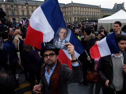 Seguidores de Macron durante la campaña de las presidenciales.