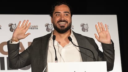 Alvise Pérez celebrando en la discoteca Cats, la obtención de tres escaños por su agrupación.