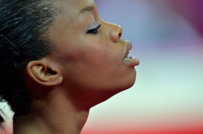 La gimnasta estadounidense ganadora del oro Gabrielle Douglas.