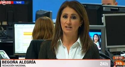 Begoña Alegría, en una imagen de TVE.