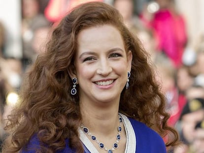 La princesa Lalla Salma de Marruecos en la boda del princípe Guillermo de Luxemburgo en 2012.