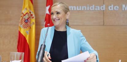Cristina Cifuentes, tras la reunión del Gobierno del pasado 1 de septiembre donde informó sobre la supresión del Consejo Consultivo.