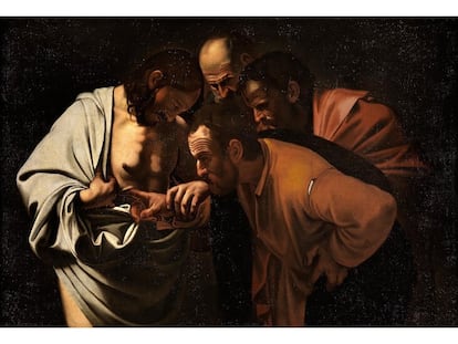 Una copia de 'La incredulidad de Santo Tomás', original de Caravaggio, realizada por el pintor Dirck van Baburen.