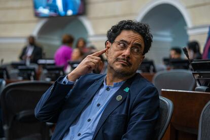 El senador Iván Cepeda durante plenaria del Senado.