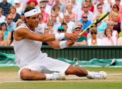 Rafael Nadal, durante la final del torneo de Wimbledon de este año.