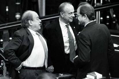 Pujol, Fraga y Chaves, en un debate sobre el Estado de las autonomías en marzo de 2003.