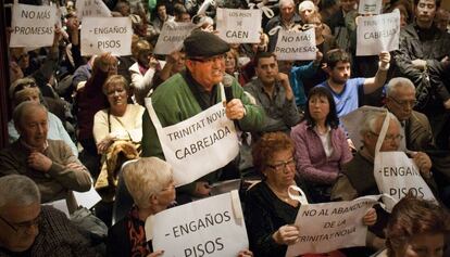 Protesta veïnal a la Trinitat Nova, Barcelona.