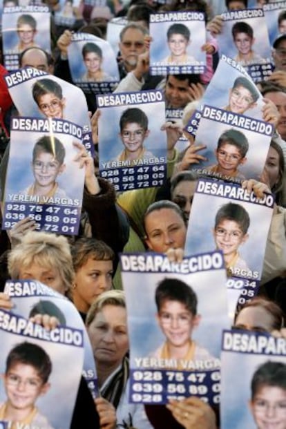 Manifestación por la desaparición de Yeremi.