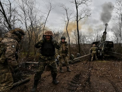 Tropas ucranias en el frente de Zaporiyia, este jueves 5 de enero.