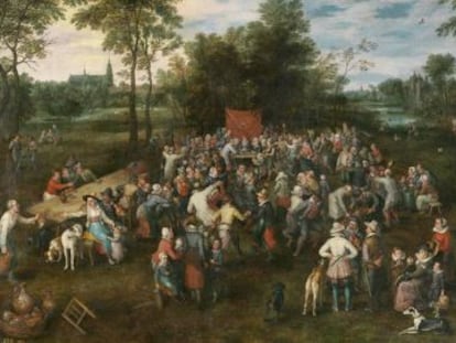 &#039;Banquete de bodas&#039; (1623), de Jan Brueghel &#039;el Viejo&#039; una de las obras da&ntilde;adas.