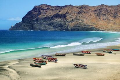 Una playa en San Vicente, la isla donde nació la caboverdiana más conocida, la cantante Cesária Évora.