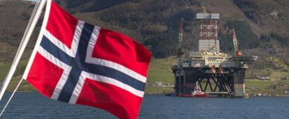 Una plataforma petrolífera en Noruega.