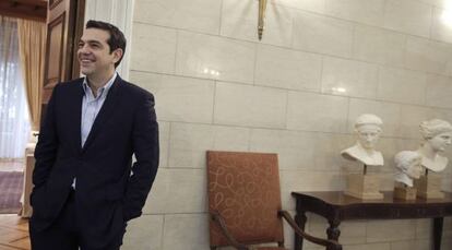 El primer ministro griego, Alexis Tsipras, este viernes en Atenas.