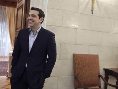 El primer ministro griego, Alexis Tsipras, este viernes en Atenas. 