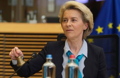 La presidenta de la Comisión Europea, Ursula von der Leyen, la semana pasada en Bruselas.