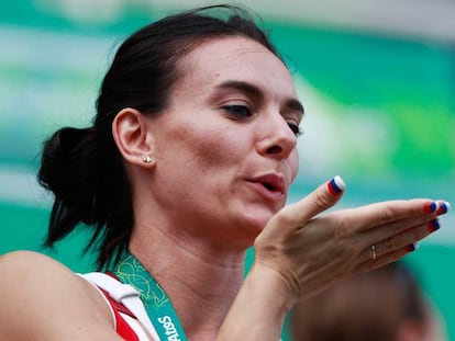 La saltadora rusa Yelena Isinbayeva, en Río 2016.