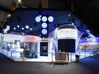 El stand de Telefónica en el Mobile World Congress, MWC. 