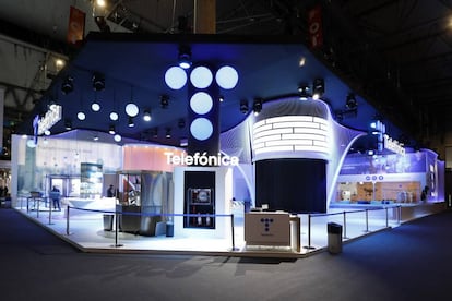 El stand de Telefónica en el Mobile World Congress, MWC. 