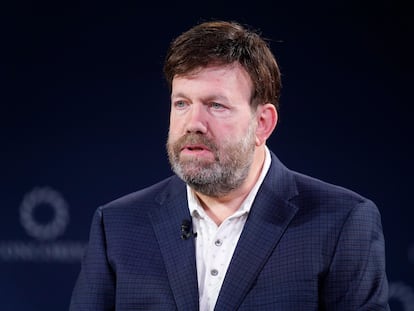 Frank Luntz speaks at the Concordia Annual Summit in New York, September 25.