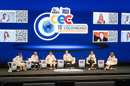 Los precandidatos Aníbal Gaviria, Juan Manuel Galán, Paloma Valencia y Vicky Dávila