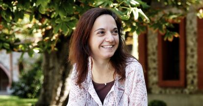 Sara Hern&aacute;ndez, en el parque del Retiro.