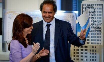 Daniel Scioli junto Cristina Fernández.
