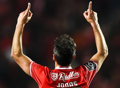 Jonas, el goleador brasileño del Benfica.