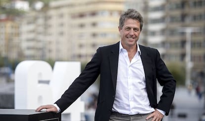 Hugh Grant en el Festival de Cine de San Sebastián de 2016, durante la presentación de 'Florence Foster Jenkins'.