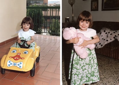 Victoria Anna Perea, celebra su tercer cumpleaños en Barcelona en 1987.