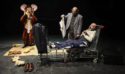 Campuzano (izquierda), Bustos y Sánchez, en la obra.