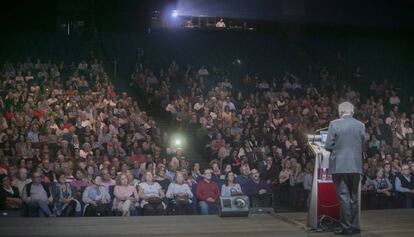 El presidente de la Fundaci&oacute;n Pasqual Maragall, Jordi Cam&iacute;, en el acto de este martes.