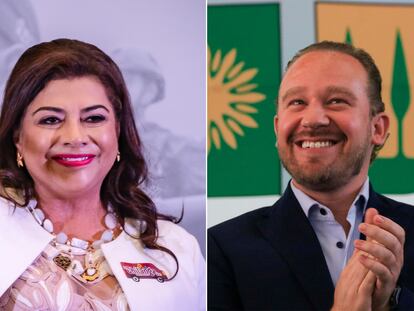 Clara Brugada y Santiago Taboada, candidatos a la jefatura de gobierno de Ciudad de México.