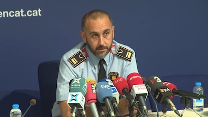 El jefe de investigación de los Mossos d'Esquadra destituido, Antoni Rodríguez, en una rueda de prensa en 2018.