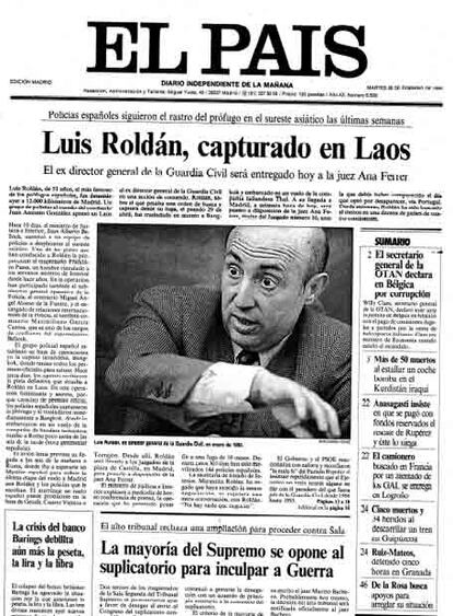 En la portada del 28 de febrero de 1995 ya se nota la evolución del diseño. Se ha eliminado la tribuna y se ha incluido un amplio sumario a la derecha.