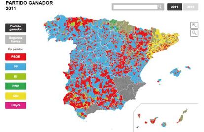 Consulta quién gobierna, cuál ha sido el segundo partido más votado y la fuerza de cada formación en las más de 8.000 localidades.