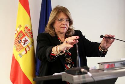 Elvira Rodr&iacute;guez, presidenta de la CNMV, la pasada semana, al presentar el programa para 2015