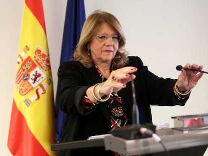 Elvira Rodríguez, presidenta de la CNMV, la pasada semana, al presentar el programa para 2015