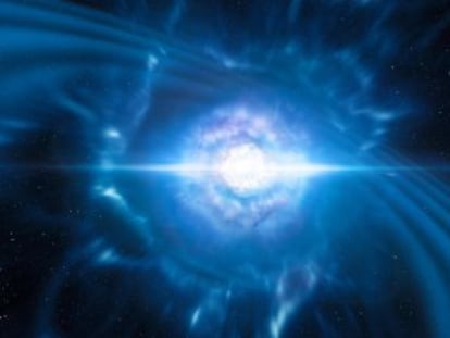 Decenas de telescopios realizan una observación única de la fusión de dos estrellas de neutrones