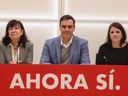 Pedro Sanchez preside la reunión de la Ejecutiva Federal del PSOE para tratar el acuerdo con ERC para la próxima investidura.
 