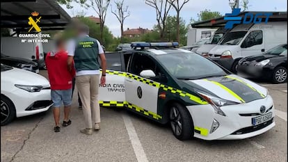 El detenido por la Guardia Civil, en una imagen cedida por el Instituto Armado.