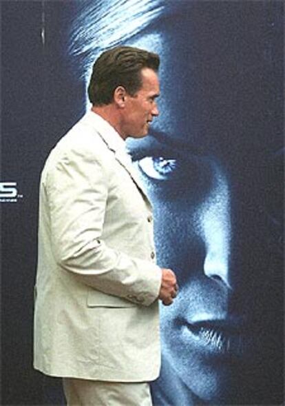 Schwarzenegger, en la presentación de <i>Terminator 3.</i>