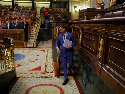 Pedro Sánchez, esta martes en el Congreso.