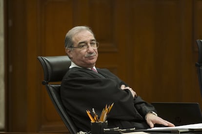 El ministro Alberto Pérez Dayán durante una sesión de apertura de los trabajos de la Suprema Corte de Justicia de la Nación.